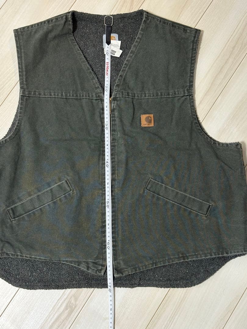 値下がり❗️Carhartt グレー ジップアップ ベスト