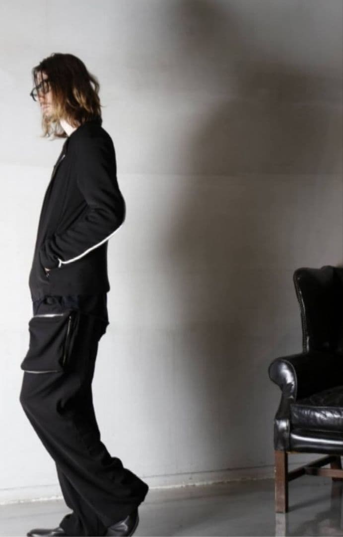 bajra トリアセテート ワイドカーゴパンツ 黒 サイズ③