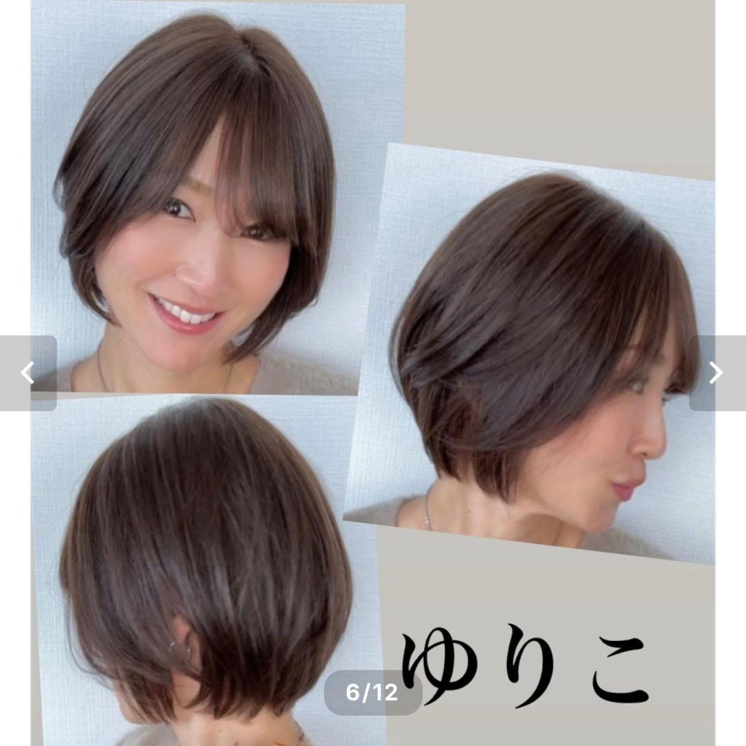 百合子ウィッグ 人毛100 ナチュラルブラウン