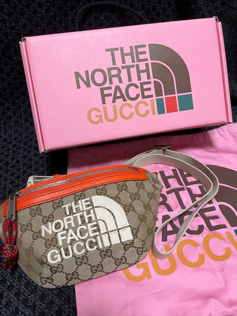 GUCCI×The North Face ノースフェイス　ウエストGGキャンバス