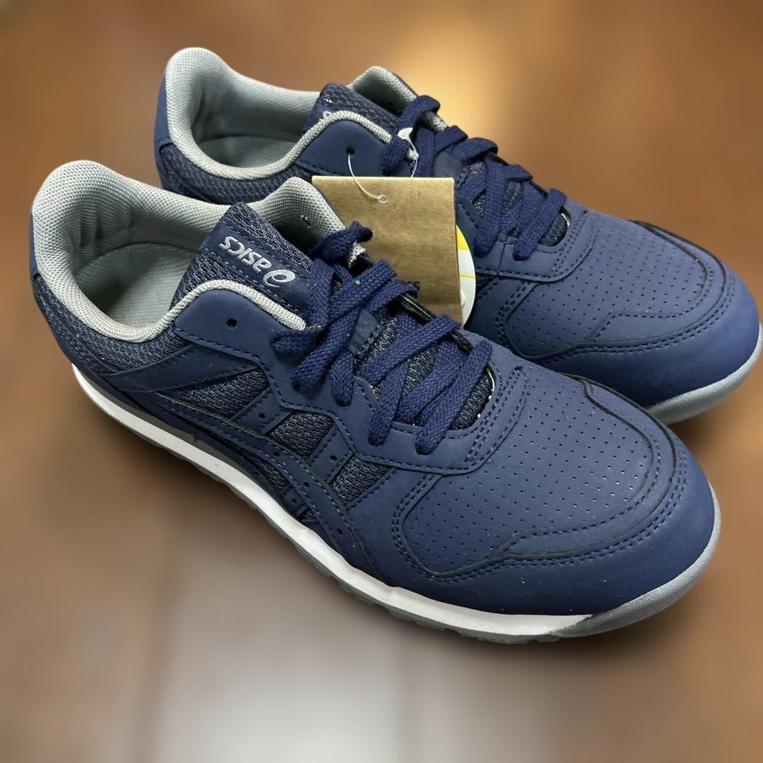 asics アシックス　安全靴　ウインジョブ　美品　25cm ネイビー