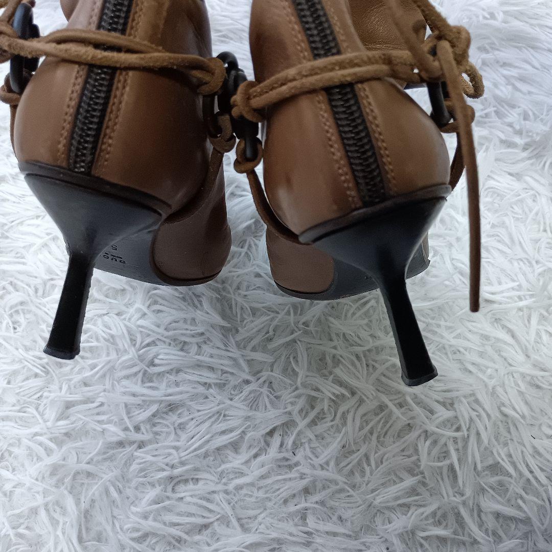 レア GUCCI グッチ ブーツ ポインテッドトゥ ヒール ミドル 51/2c