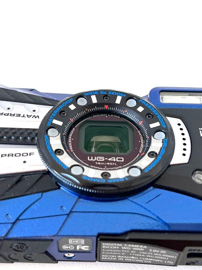 RICOH WG-40w コンパクトデジタルカメラ　青　ブルー