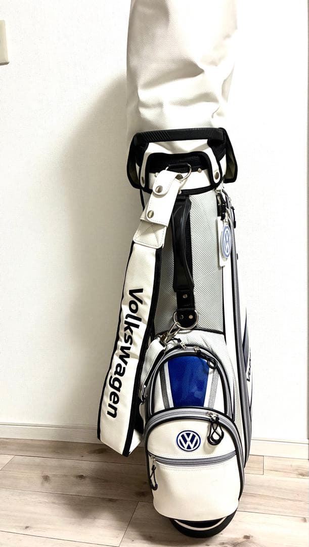 Volkswagen ゴルフキャディバッグ ホワイト/ブルー