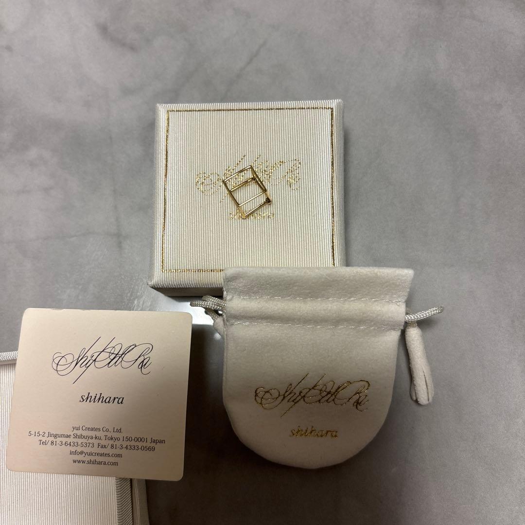 shihara ゴールド スクエアピアス