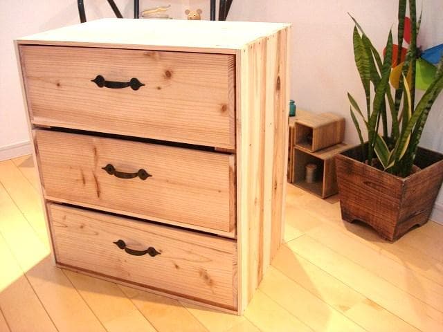 Natsumi.S★木製3段引き出し