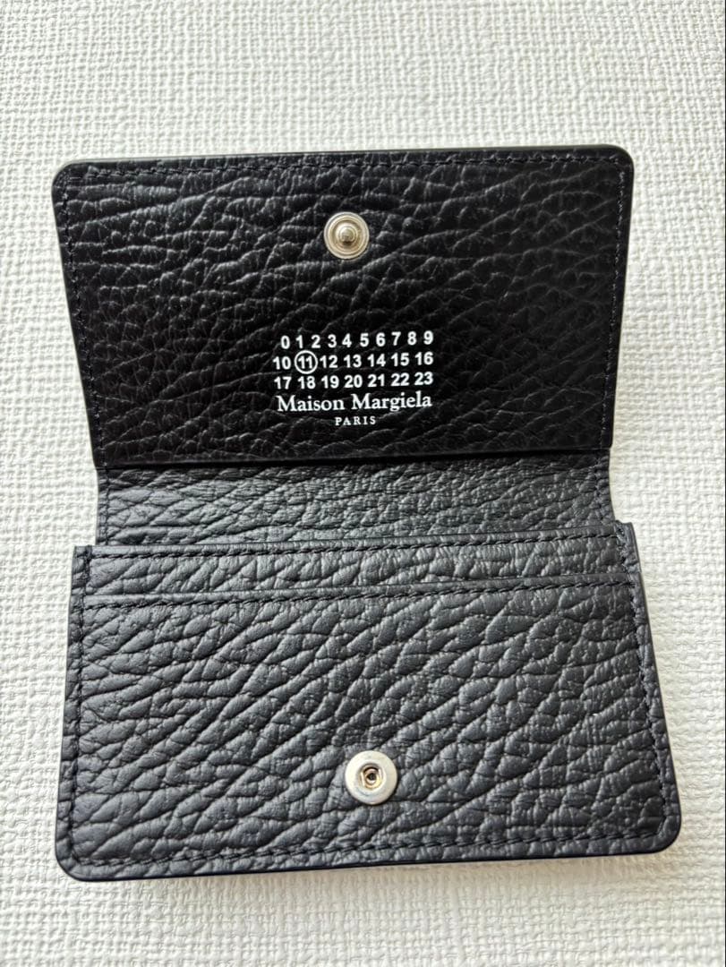 メゾンマルジェラ　名刺入れ　カードケース　ブラックレザー