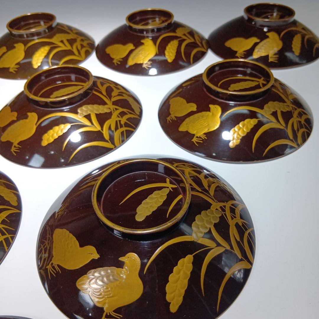 時代物　蒔絵吸物椀10客