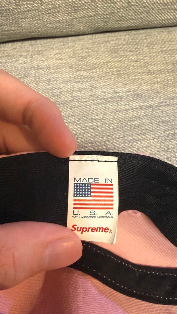 supreme boxロゴ　キャップ　ピンク