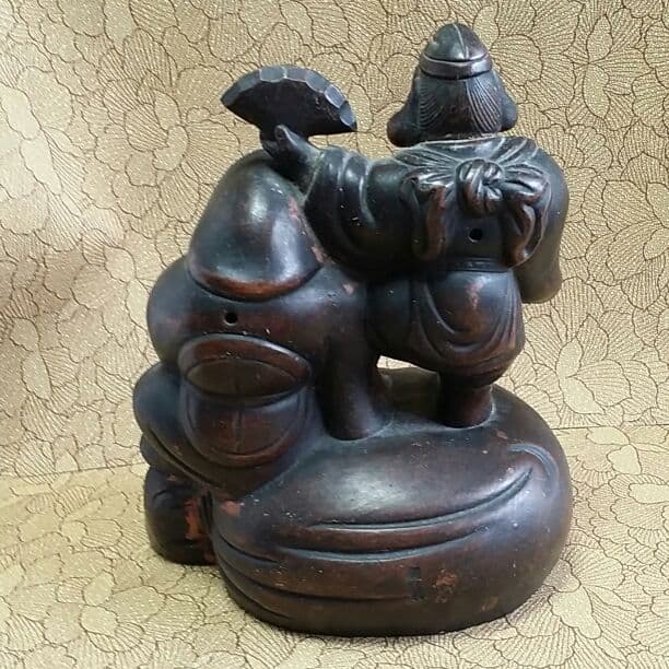 備前焼　大黒さまと布袋さま
