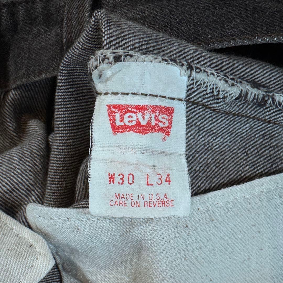 リーバイス 501 ブラックデニム USA製 先染め 89年 テーパード 524