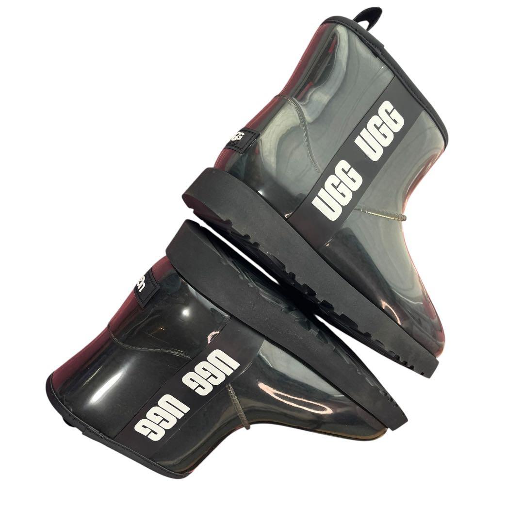MT様綺麗　アグ　UGG クラッシッククリアミニ　レインブーツ　ブラック24cm