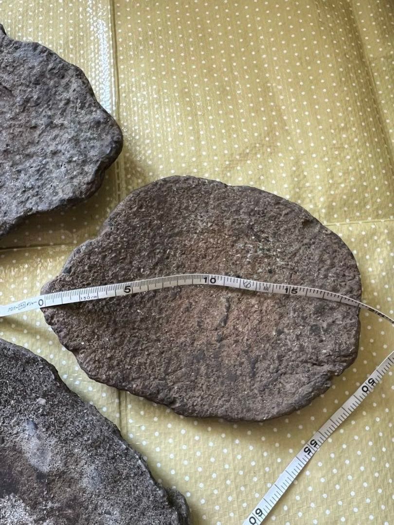 鞍馬石？　大き目の盆栽鉢　3枚セット