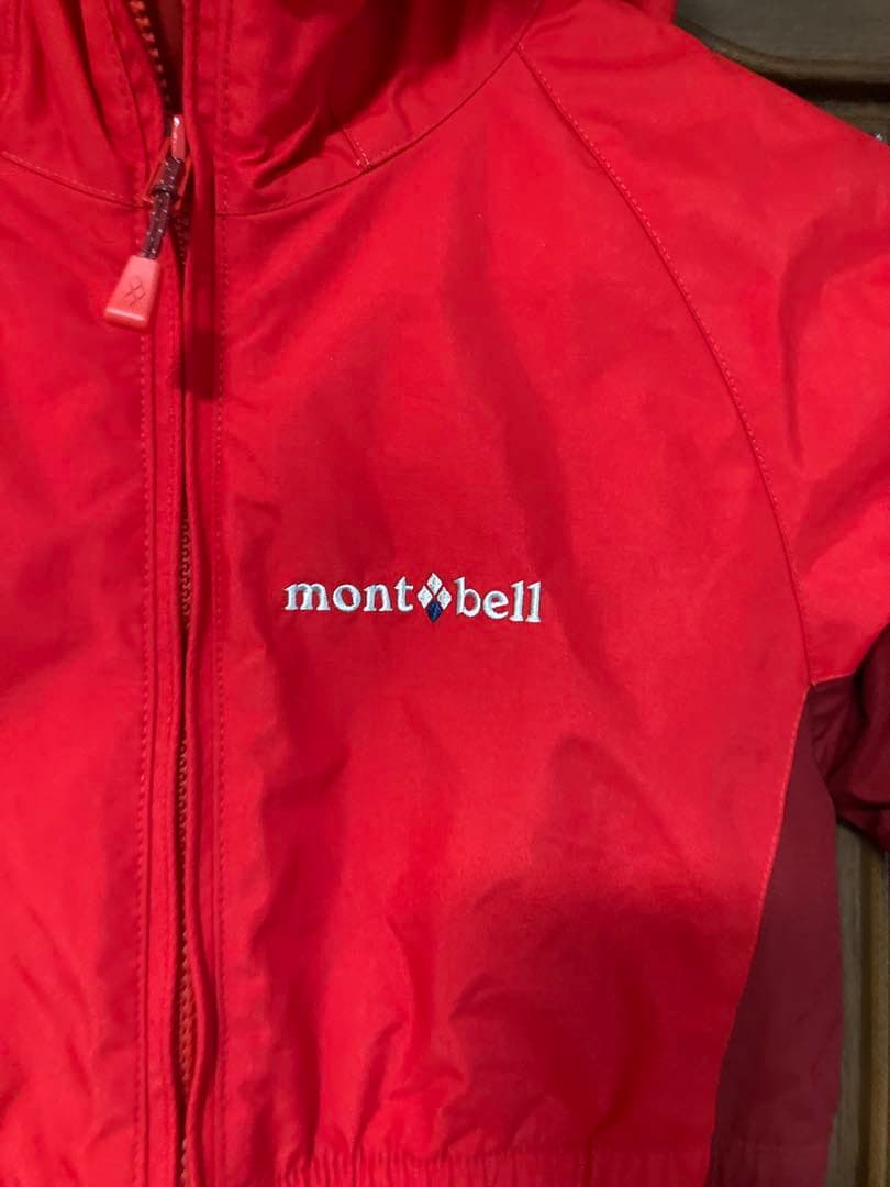 mont-bell 子供用ジャンプスーツ スノーウェア100 赤