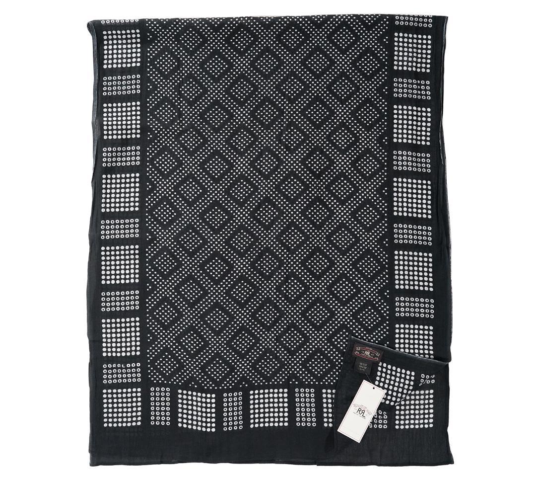 タグ付き インド製 RRL ドット柄 バンダナ ストール コットン インド綿