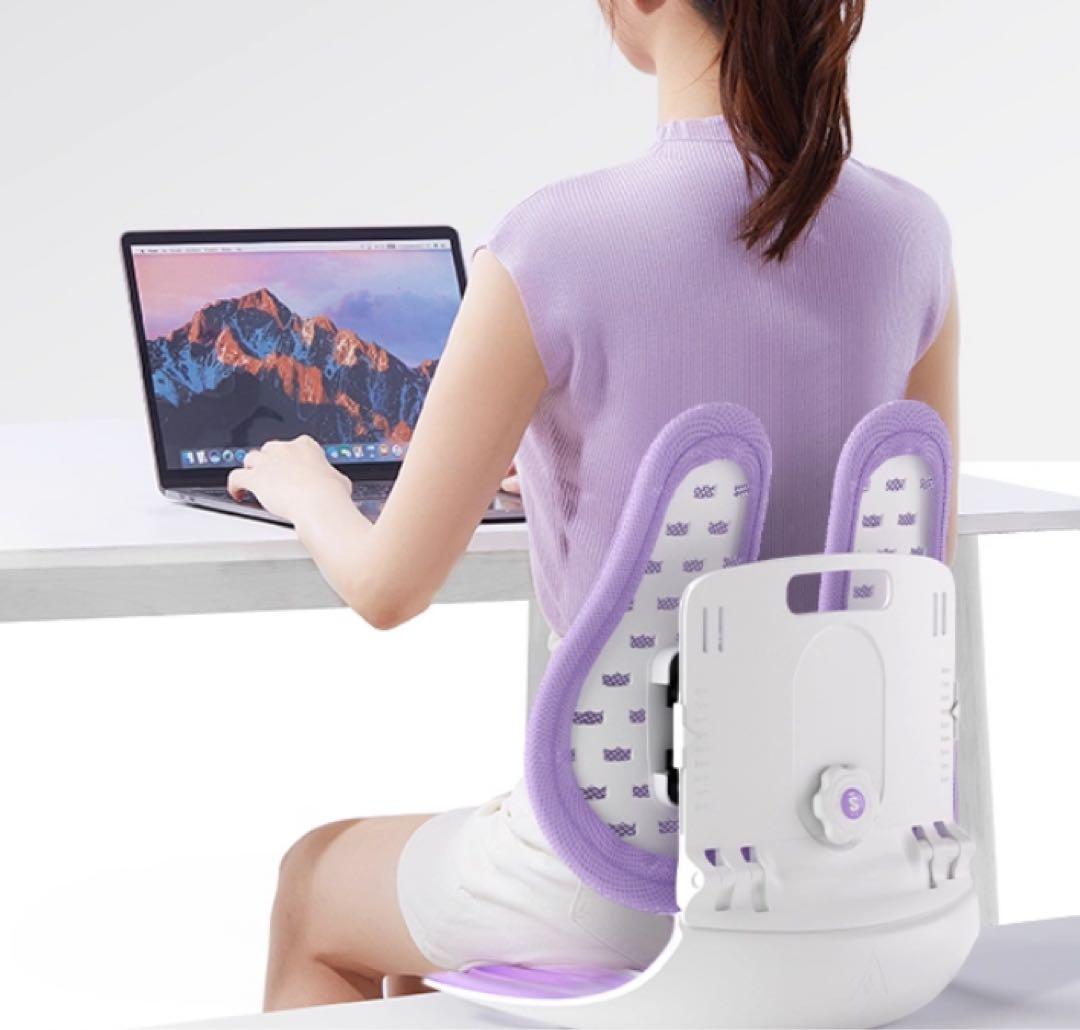 腰痛クッション　椅子用　腰を守って大きく折り畳み　気嚢タイプ