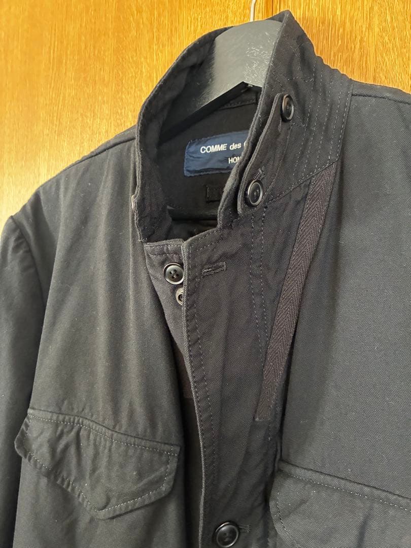 COMME des GARÇONS HOMME ブラックミリタリージャケット