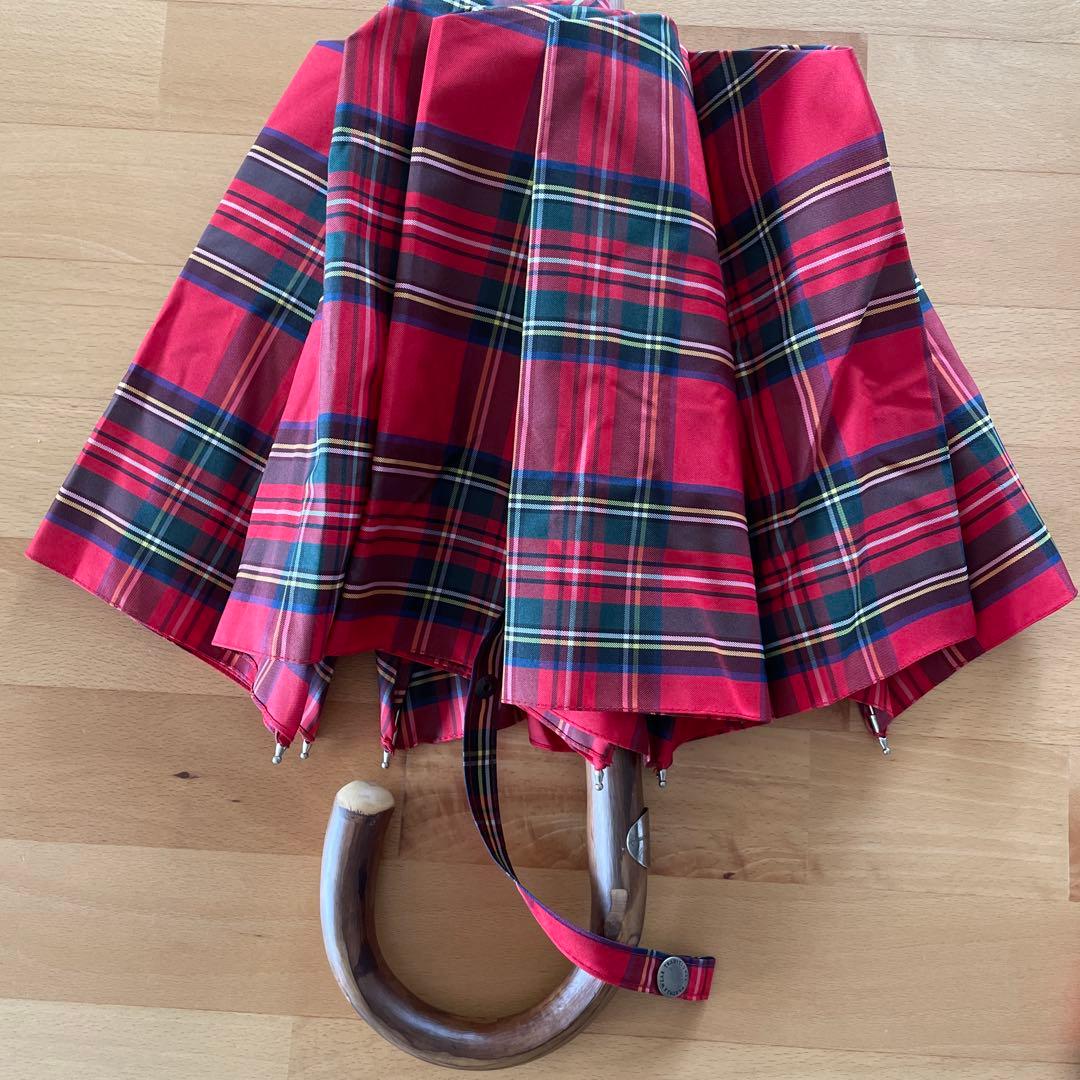 トラディショナルウェザーウェア折りたたみ傘晴雨兼用*タータンチェック