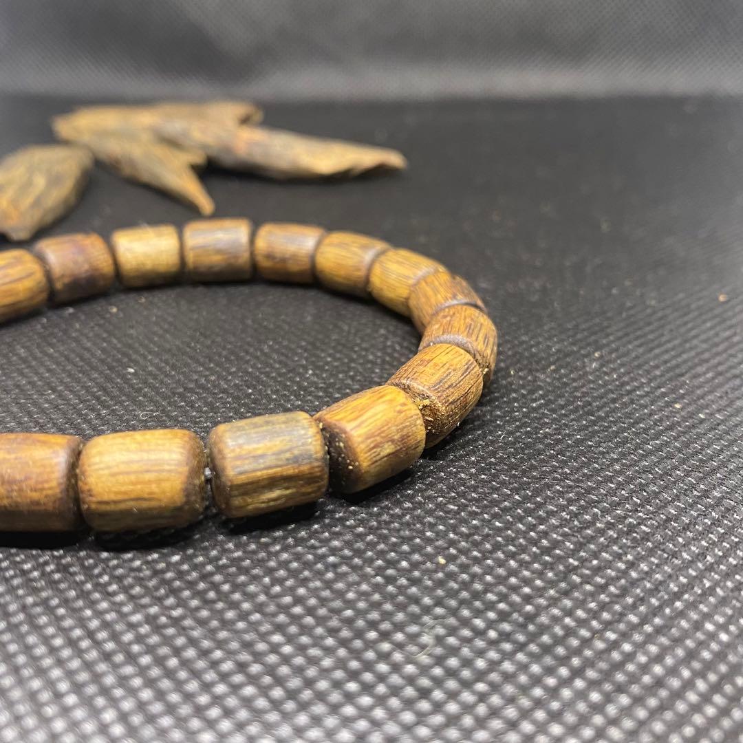 伽羅数珠　ブレスレット　瞑想　癒し　香木　沈香　お香　7mm