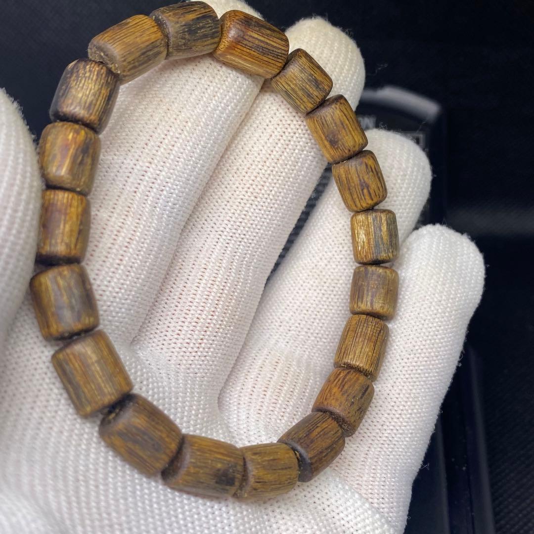 伽羅数珠　ブレスレット　瞑想　癒し　香木　沈香　お香　7mm