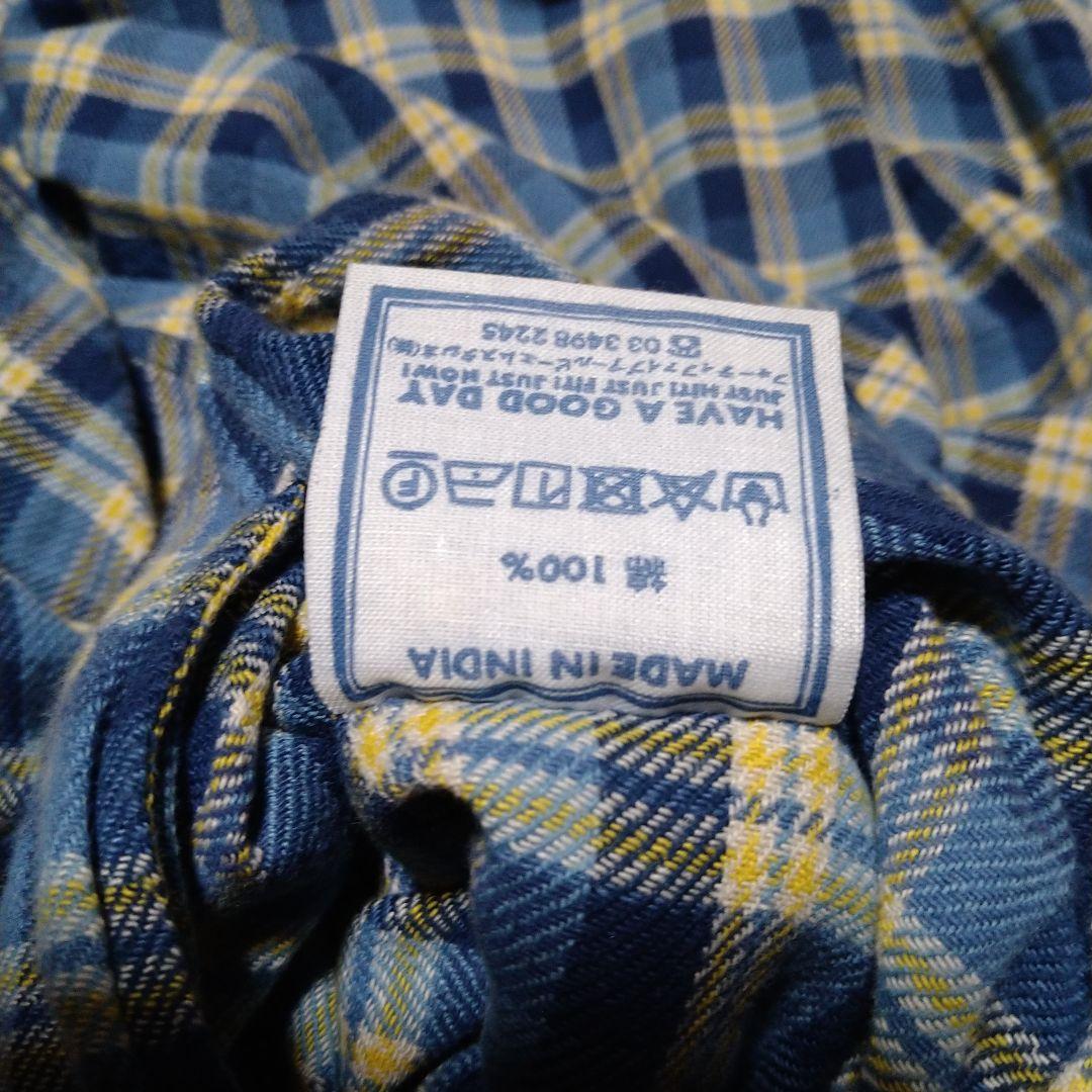 45R インドネルのタックフリルドレス/ブルーイエロー