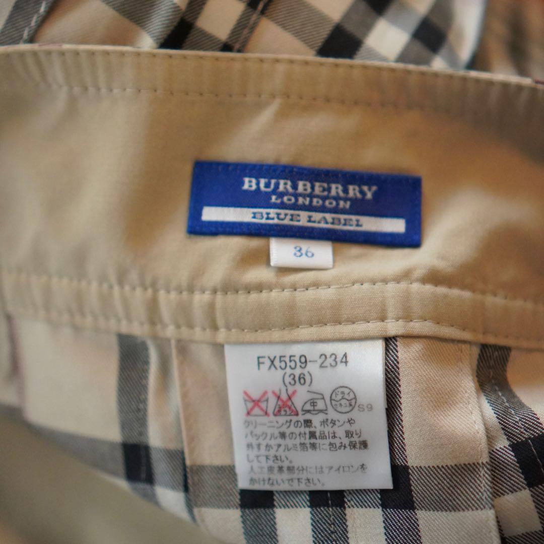 【美品】BURBERRY BLUELABEL ノバチェック ベルト ミニスカート