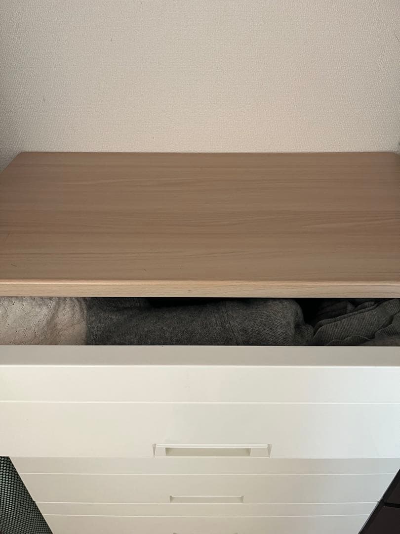 Fits ホワイトチェスト 木目調天板