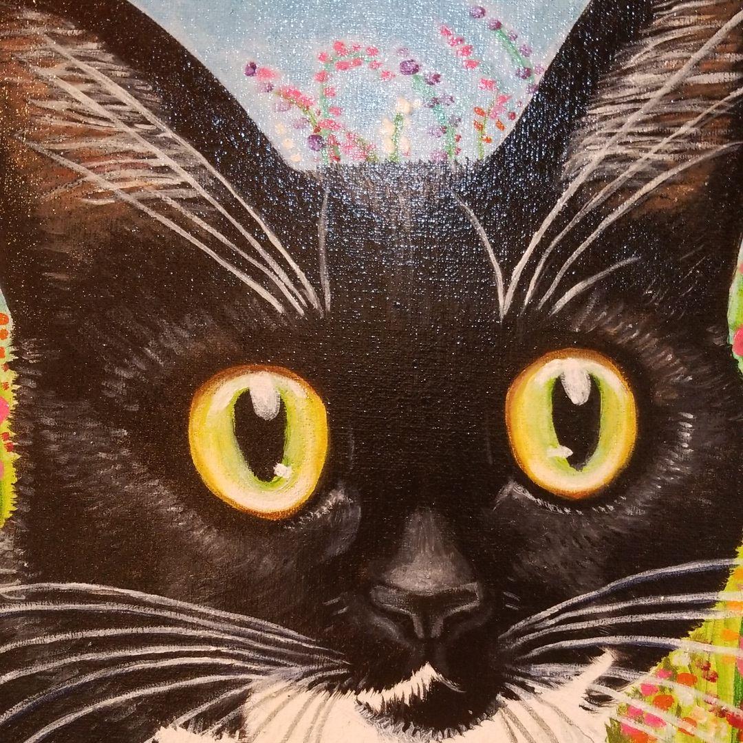 油絵　専用品　こちらを見つめるゆずちゃん