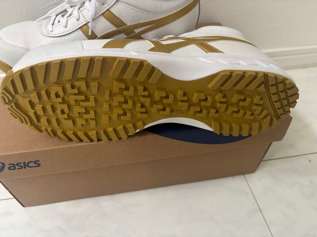 アシックス　ASICS ホワイト ゴールド ハイカット安全靴