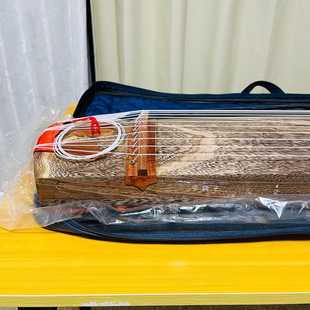 ゼンオン 全音 文化箏 ミニ短琴 短箏13弦ソフトケース付き　和楽器