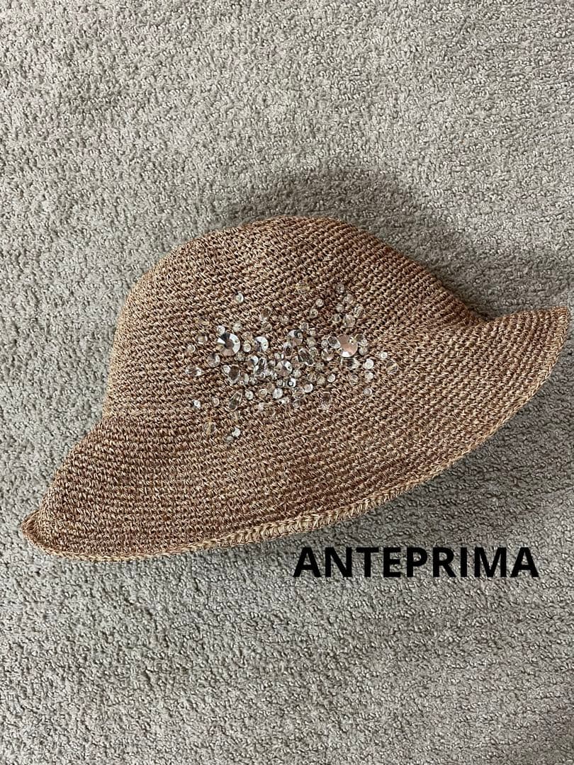 ANTEPRIMA アンテプリマ　麦わら　帽子　ハット　ビジュー