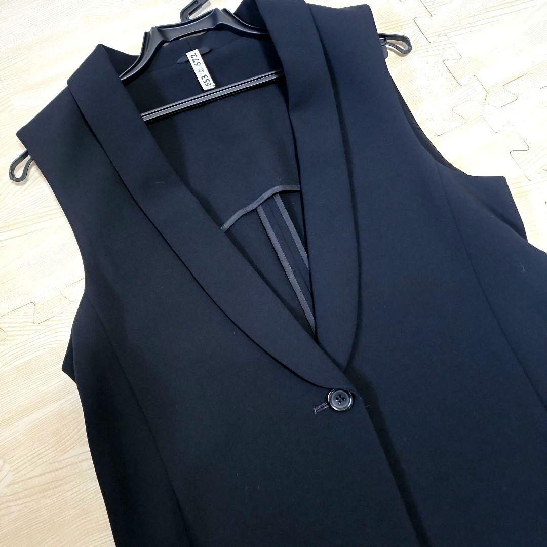 【伊藤】クリーニング済み ANAYI アナイ ブラック ノースリーブベスト