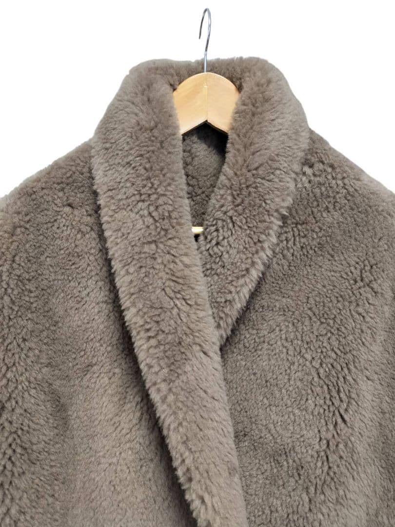 ubig アルパカコクーンコート カーキブラウン フリーサイズ