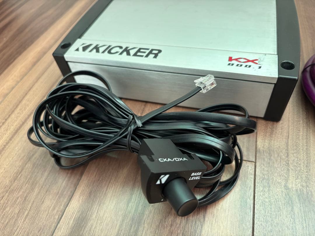 KICKER KX800.1 アンプ ベースコントローラー パワーケーブル付属
