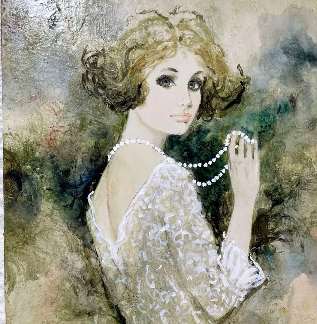 ベルナール・シャロワ『クレール』油彩 F12 原画 貴重オリジナル作品 保証書有