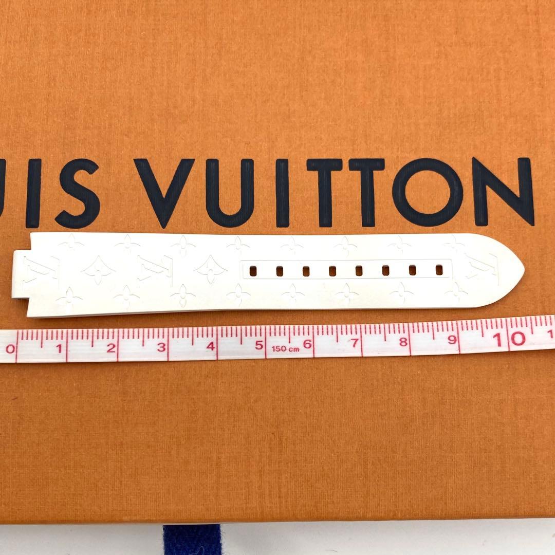 美品 ルイヴィトン タンブール ベルト モノグラム ワンタッチ ホライゾン 白