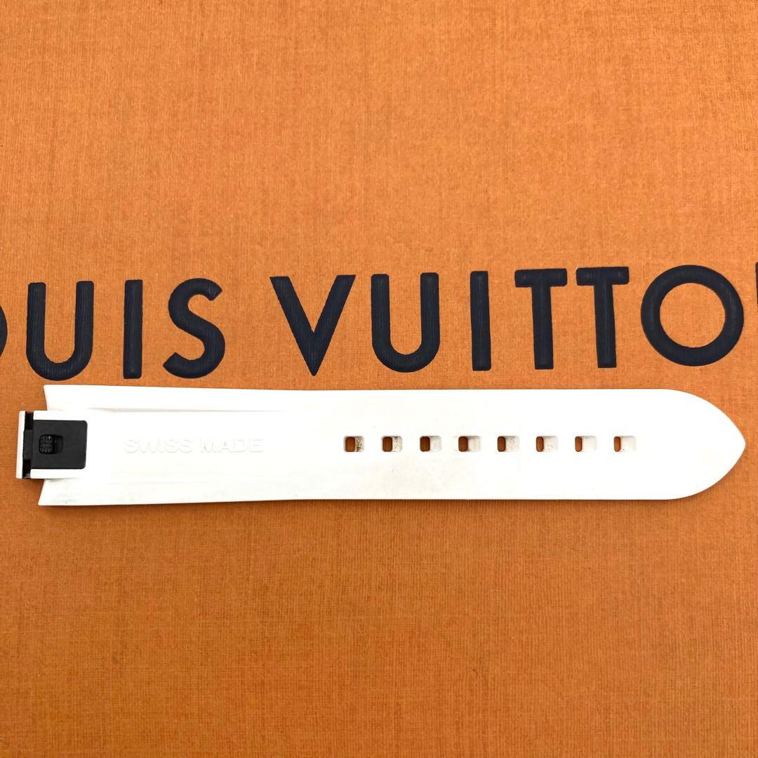 美品 ルイヴィトン タンブール ベルト モノグラム ワンタッチ ホライゾン 白