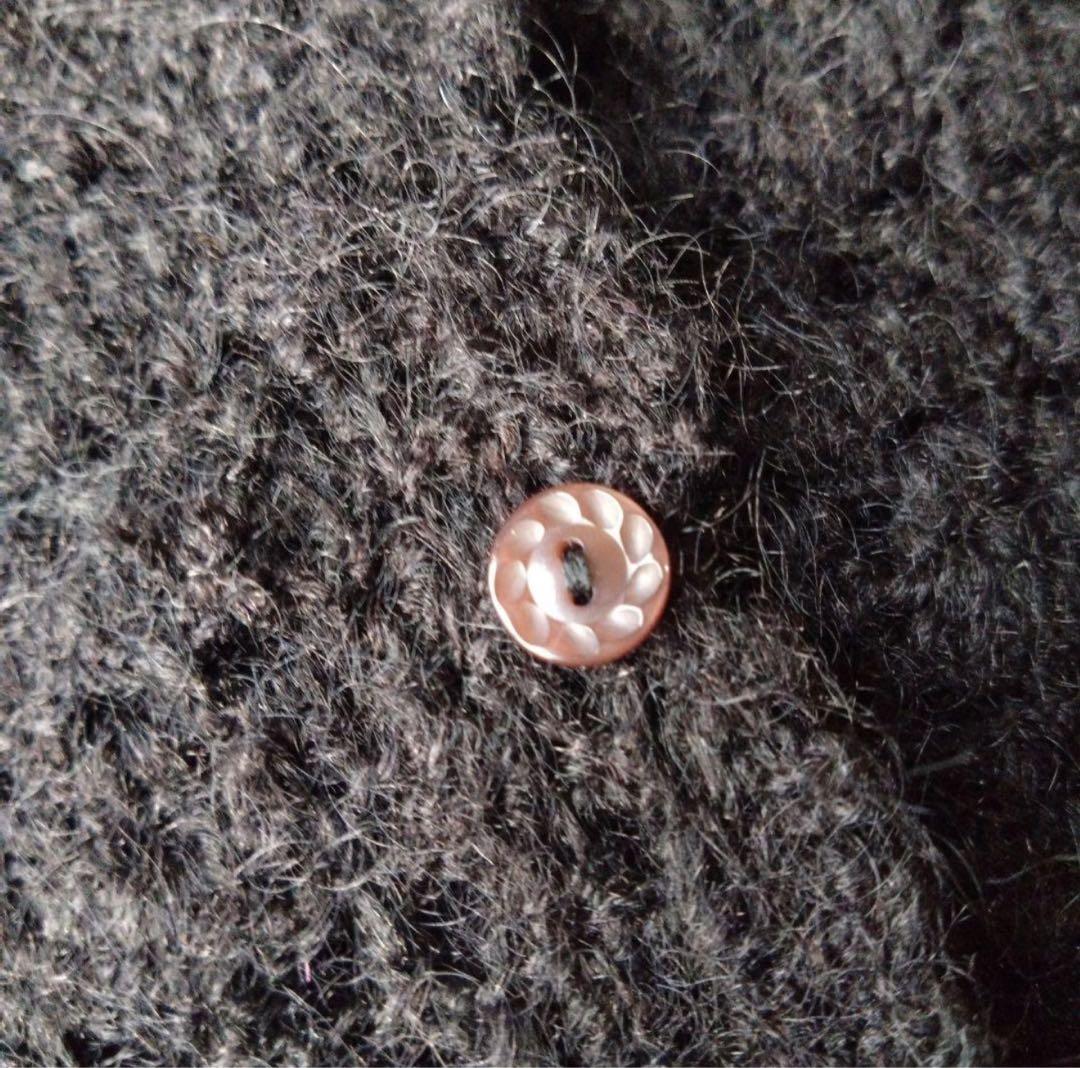 美品　PINK HOUSE モヘア混　花モチーフ 長袖カーディガン