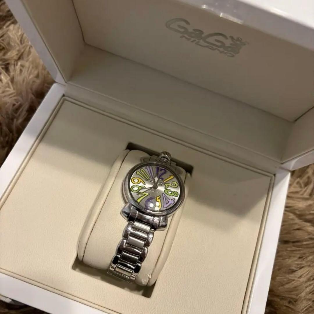 GaGa Milano 時計 シルバー　保証書つき