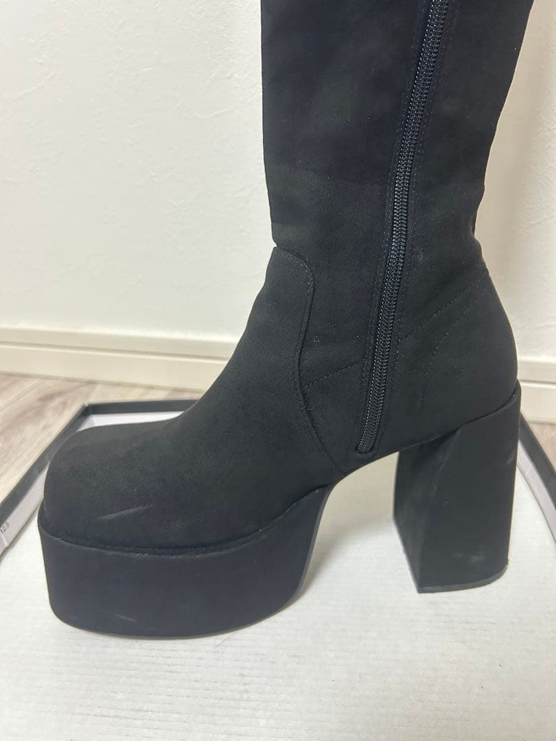 EMODA バルキープランプフィットブーツ ロングブーツ 黒 L