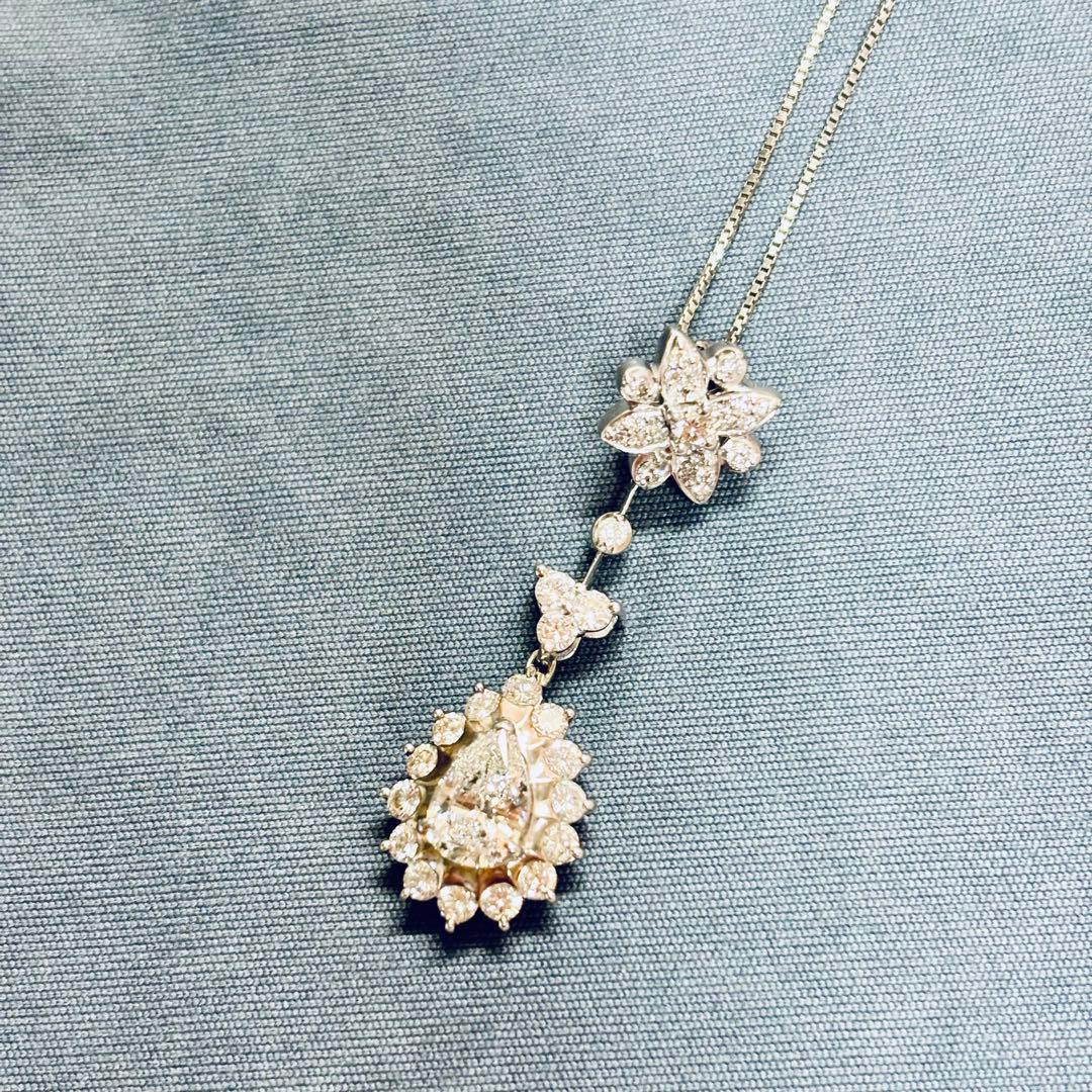 ★PT天然ダイヤモンドネックレスペンダントトップ
