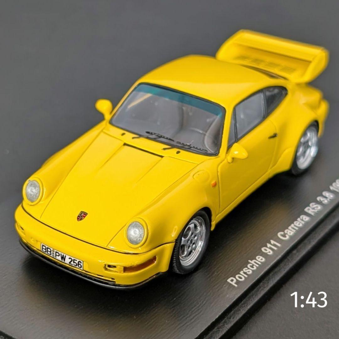 スパーク 1/43 ポルシェ 911 カレラ RS 3.8 1993 イエロー