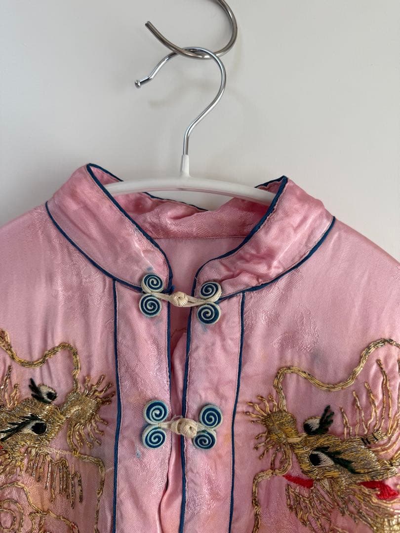 50s サテンチャイナトップス スカシャツ ピンク toro vintage