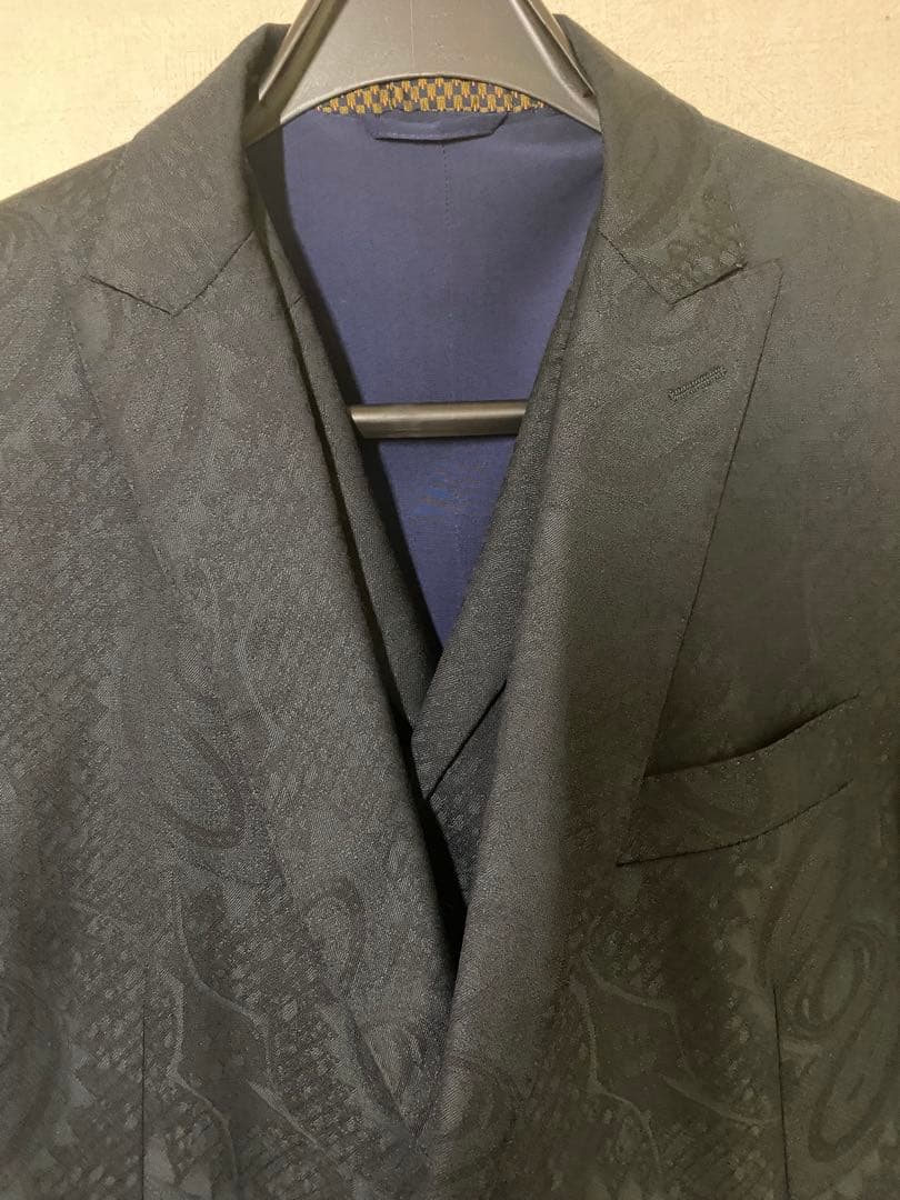 ETRO 2点セット ジャケット+ベスト ペイズリー 50 裏地シルクイタリア製