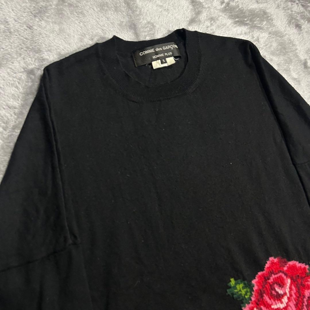 AD2012 12AW archive 花柄ウールニット 黒