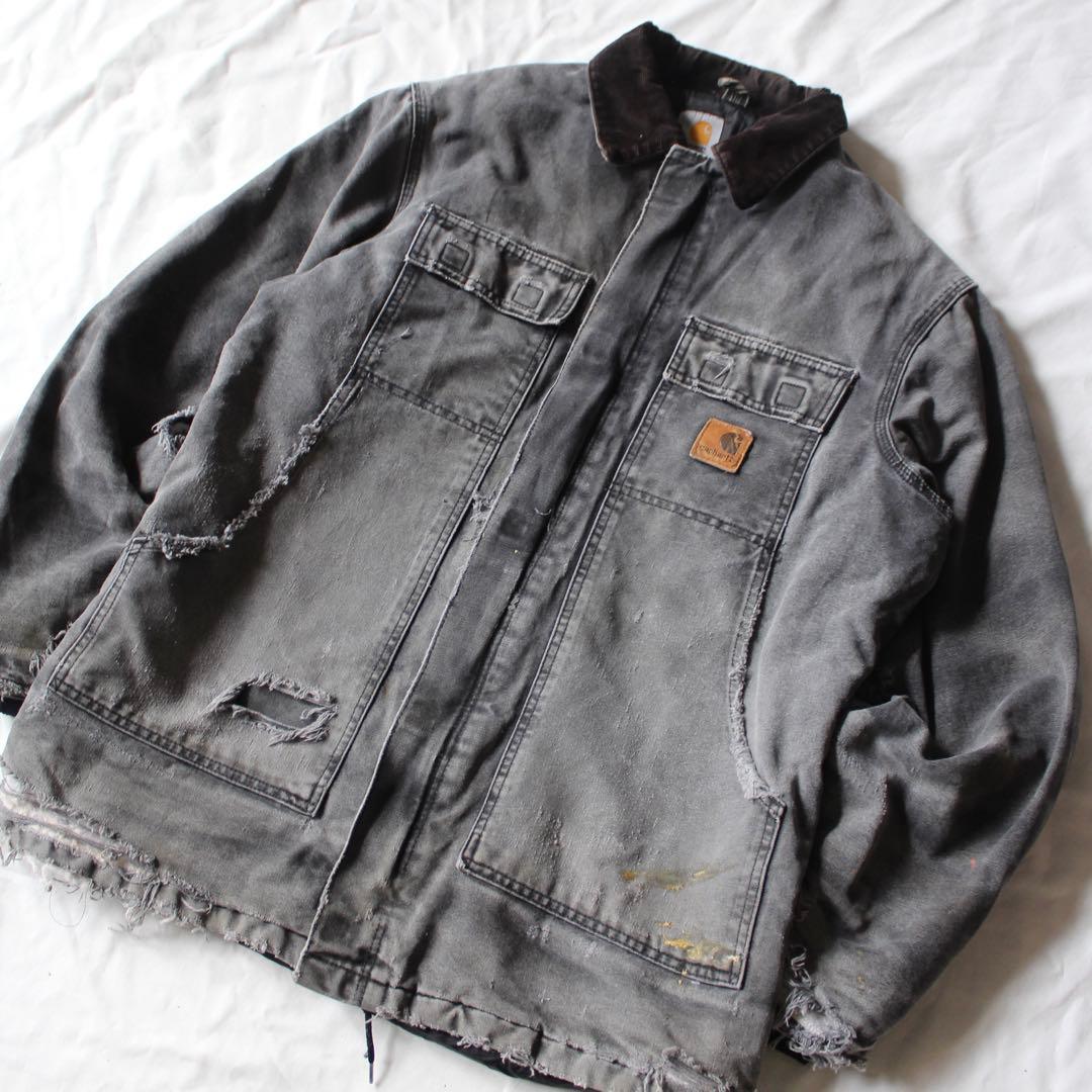 襤褸•墨黒 Carhartt トラディショナル コート ジャケット BLK M
