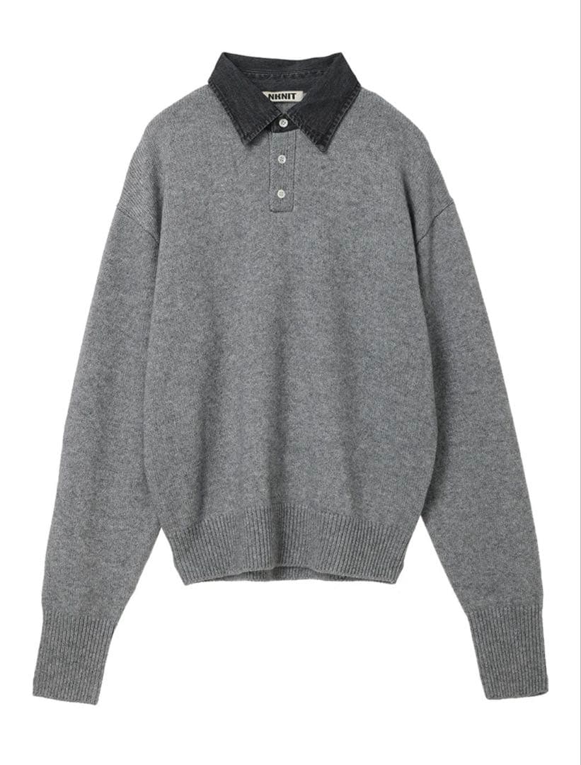 nknit★denim collar raccoon KNIT★ニット★デニム