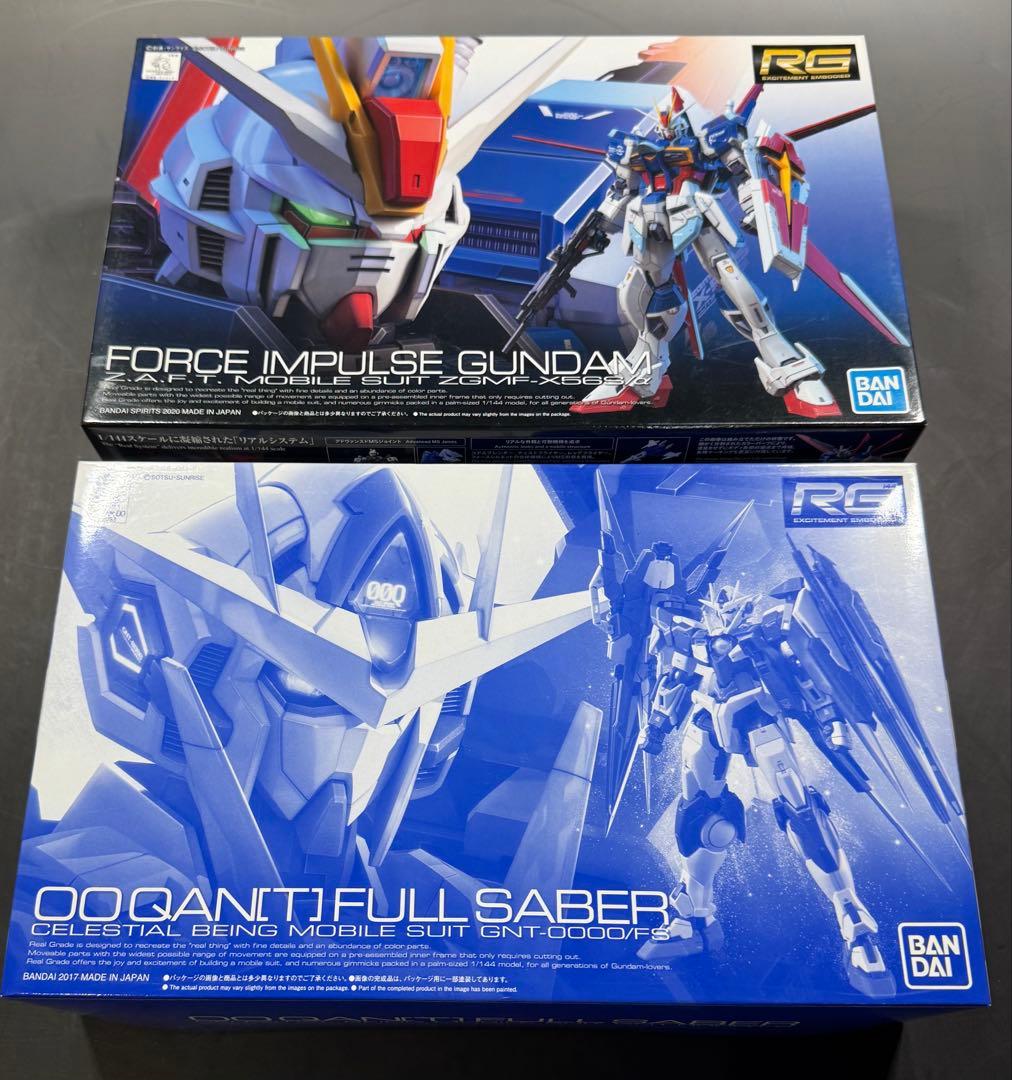 RG 1/144 フォースインパルスガンダム・ダブルオークアンタ フルセイバー