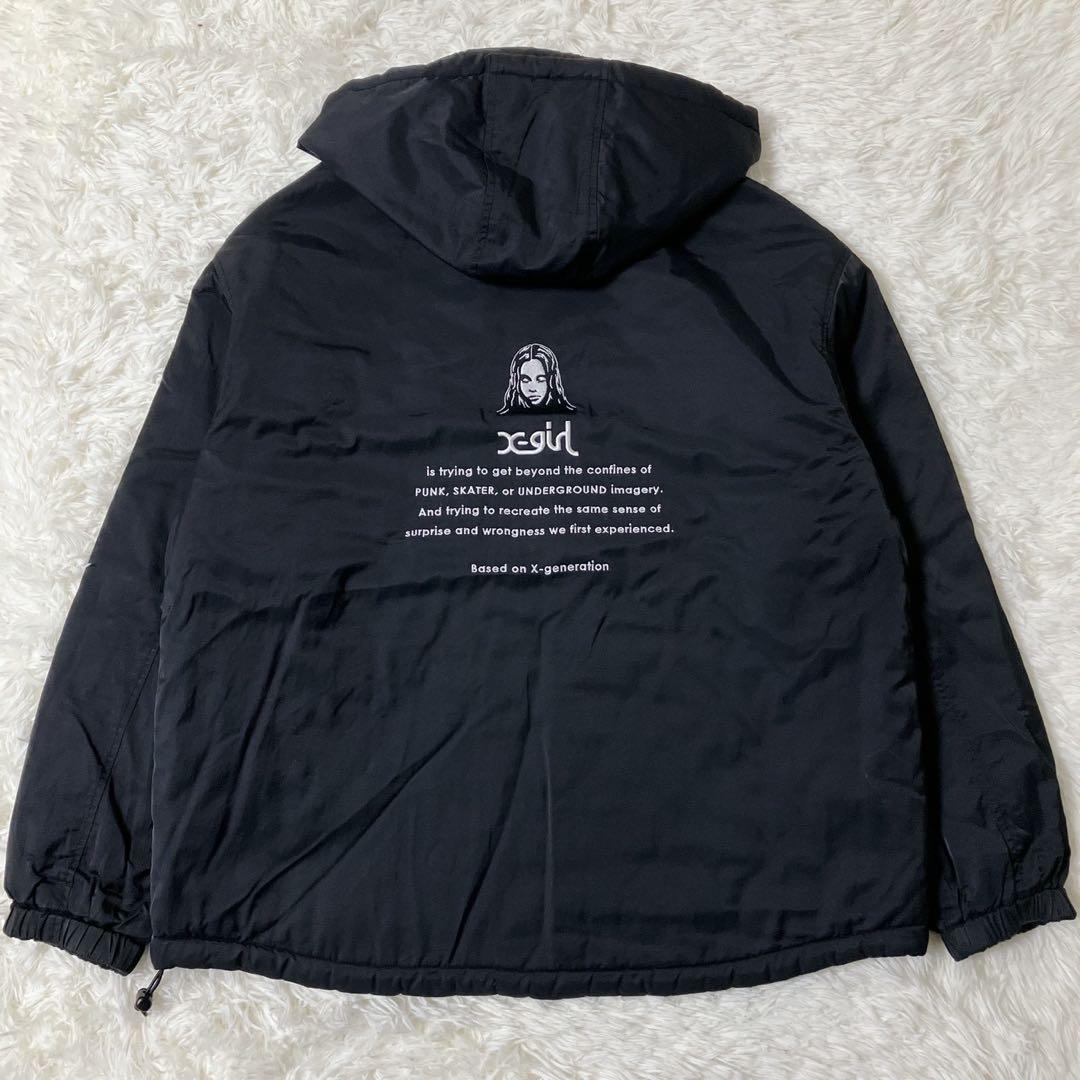 【人気】X-GIRL REVERSIBLE QUILTED JACKET L 黒