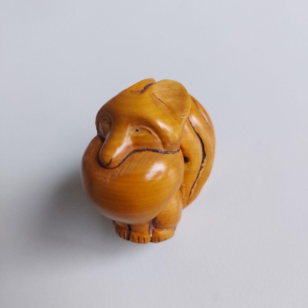 根付　九尾　狐　現代根付